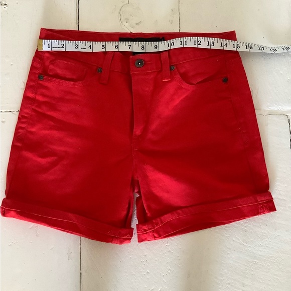 Calvin Klein red denim shorts like new 4 - Picture 4 of 6